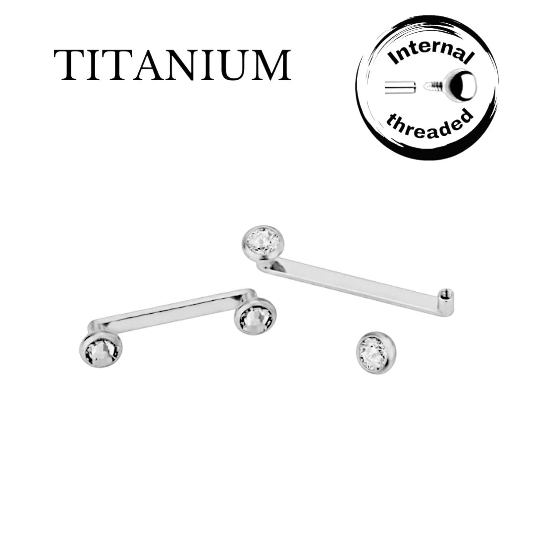 1.6 12mm Titanium Jewel Surface Bar
