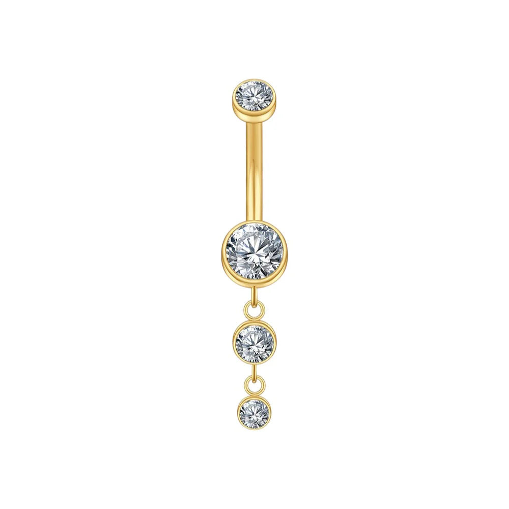 1.6 10mm Titanium Pendant Navel Bar