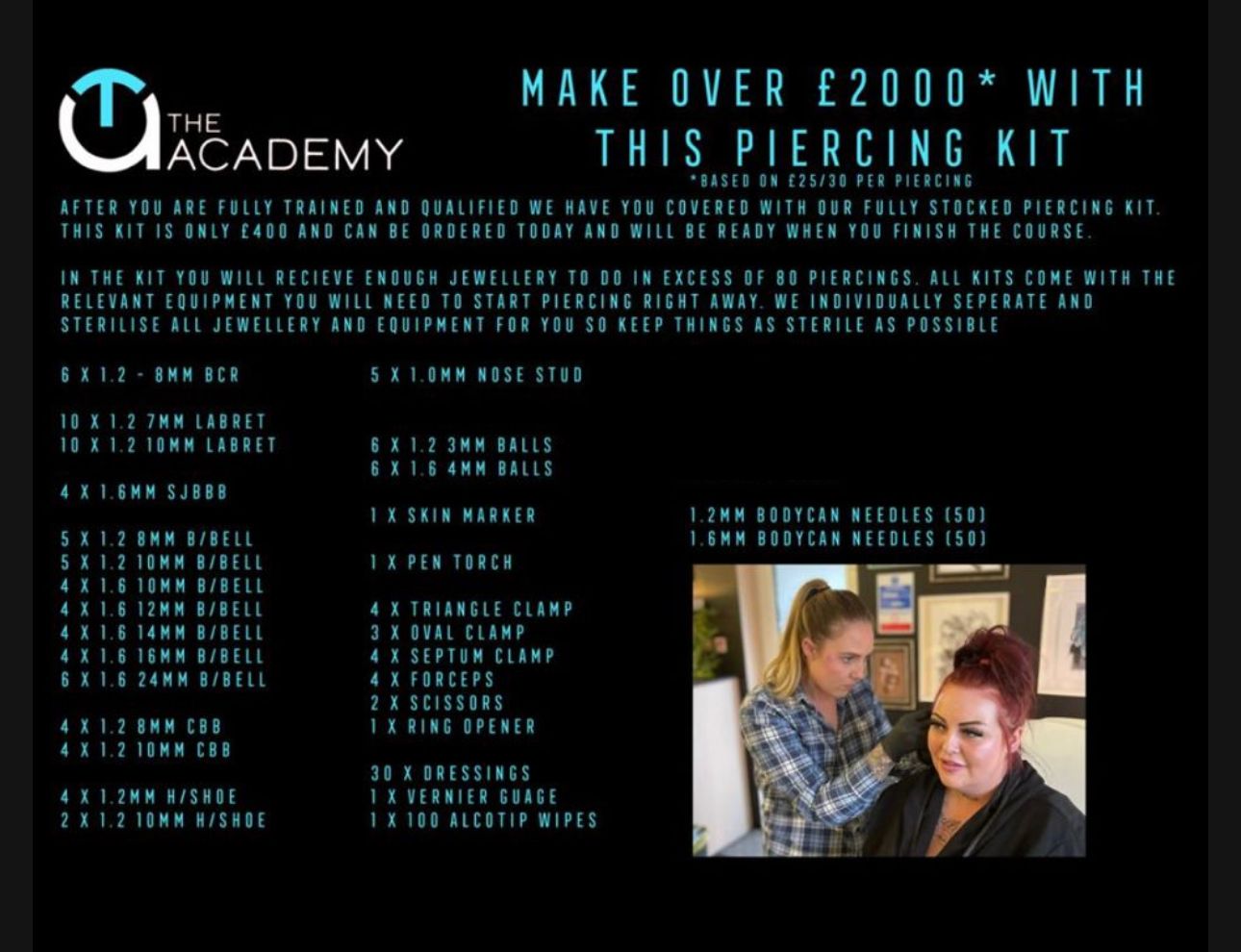 Academy Piercing Kit - Earn over £2,000
