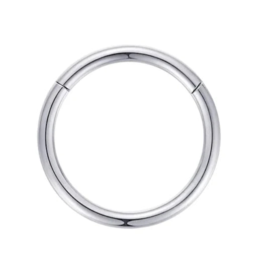 1.0 7mm Titanium Plain Clicker Silver Colour