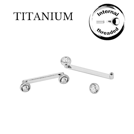 1.6 12mm Titanium Jewel Surface Bar