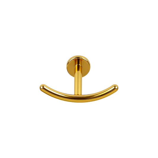 1.2 8mm Titanium Curved Barbell Gold Coloured