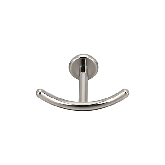 1.2 8mm Titanium Curved Barbell Silver Coloured